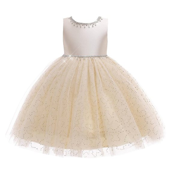 NWT Beautiful Sparkling Bling Rhinestone Sequins Christmas Or Flower Gir… - Picture 4 of 16